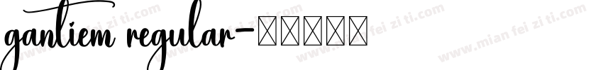 gantiem regular字体转换